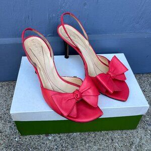 Vintage Kate Spade Pink Bow Sling Back Heels